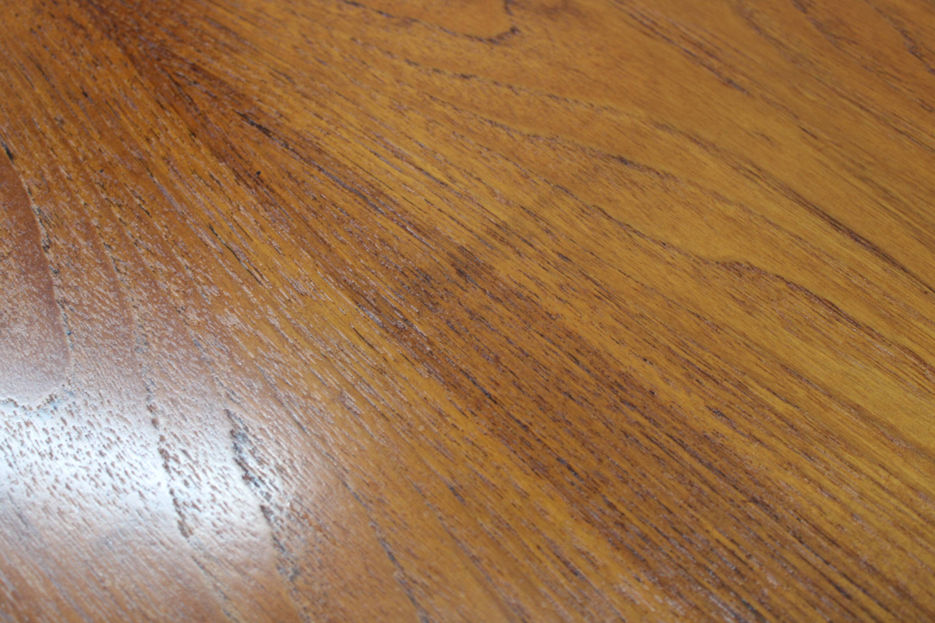 Danish midcentury coffee table with teak veneer and oak base, 1960s