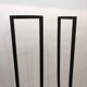 Pair of Postmodern High Back Black Metal Side Chairs in Boucle 1980s Vintage 70s