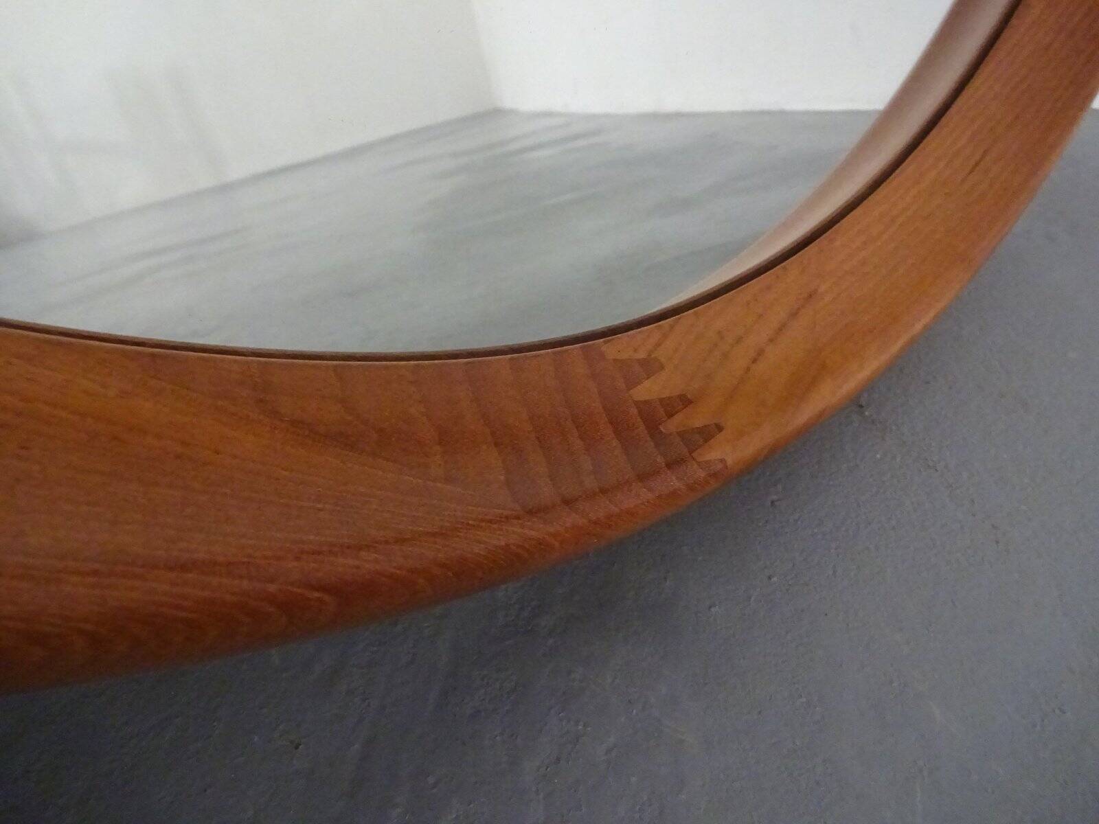 Large teak mirror by Bernhard Pedersen for Viby J. Møbelfabrik, Denmark, 1960s.