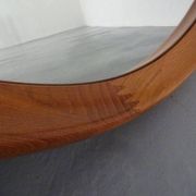 Large teak mirror by Bernhard Pedersen for Viby J. Møbelfabrik, Denmark, 1960s.