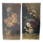 Deux peintures à l'huile sur panneaux