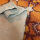 Grand tapis vintage original Flower power