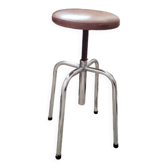 Tabouret d'atelier rond et réglable