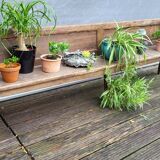 19th-century church pew, 245 cm long