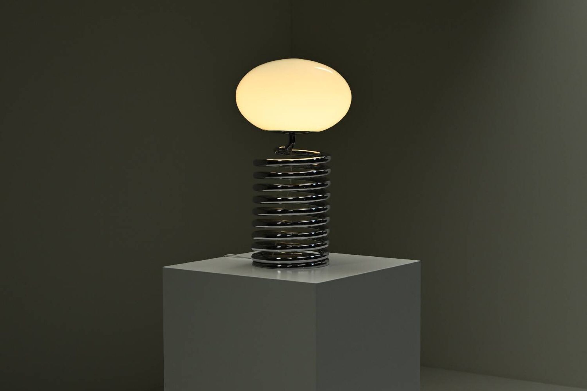 Spring table lamp by Ingo Maurer for Design M, 1960s Germany.