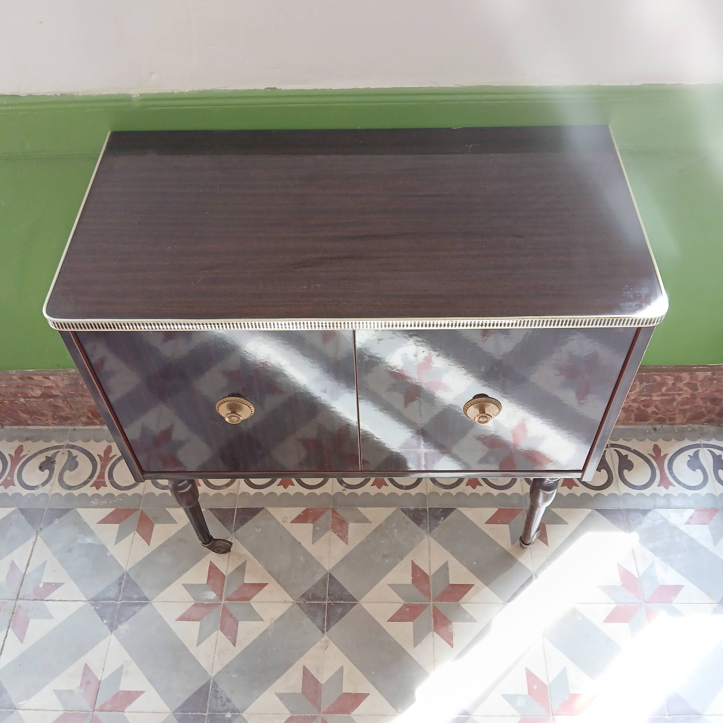 Lacquered wood bar cabinet, 1960s/1970s