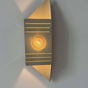 Pair of vintage wall lights, matt white lacquered metal, France 1970
