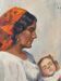 HST Beautiful maternity with sleeping child signed G. Gloria early XX °