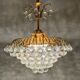 Hollywood Regency chandelier with crystal glass shades by Ernst Palme, Germany, 1960s