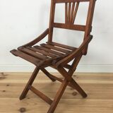 Chaise pliante pour enfants en lattes de bois