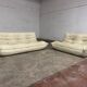 100% authentic Ligne Roset Togo 2-seater + 3-seater, original beige leather.