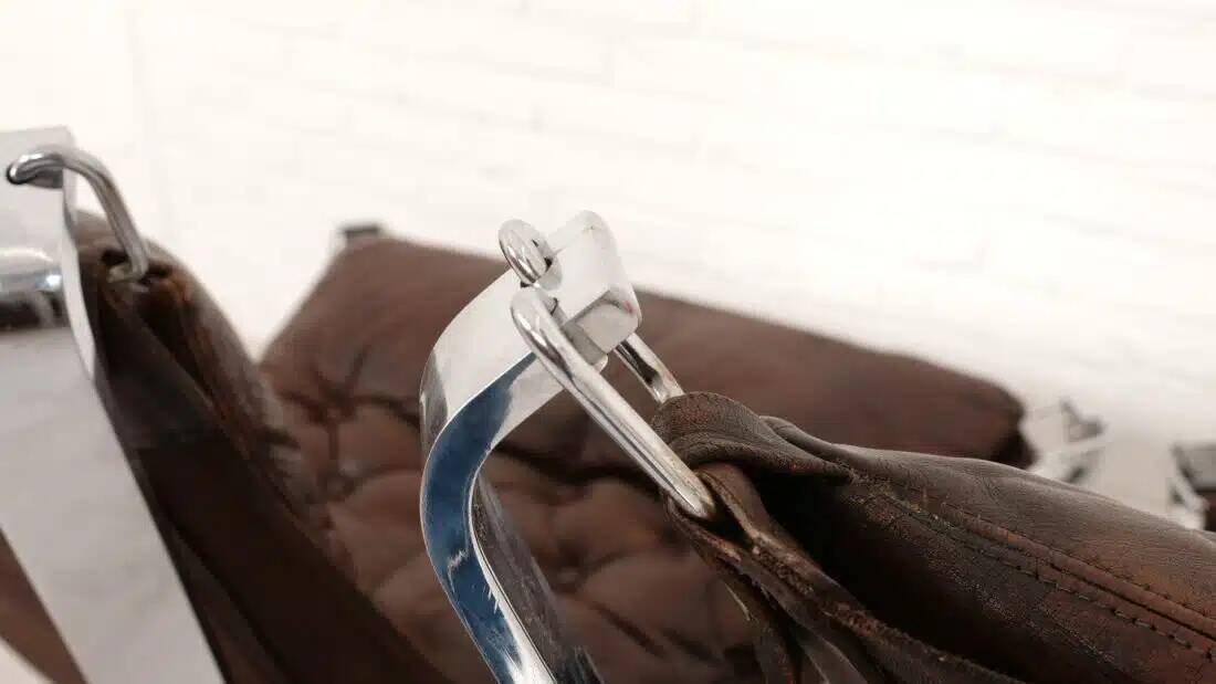 2 x vintage armchair | Falcon | Sigurd Ressell | Leather