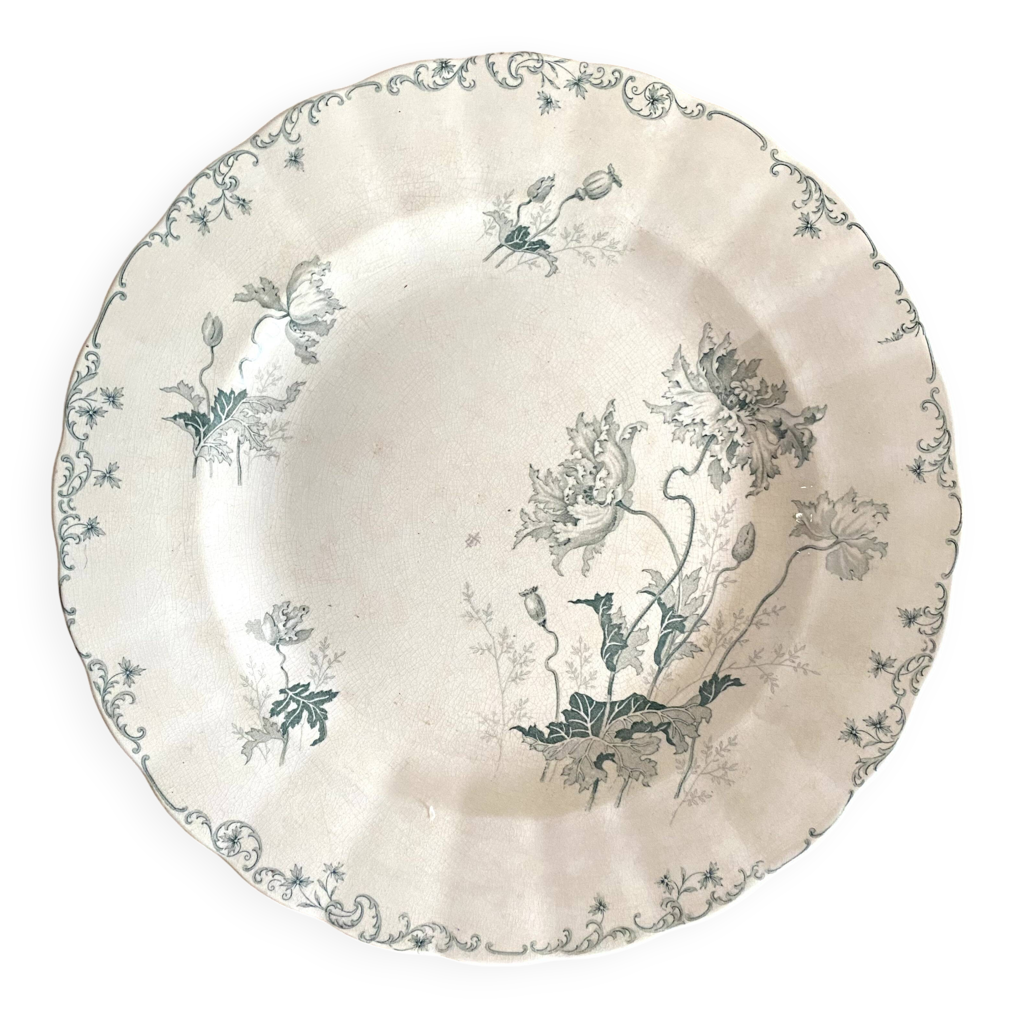 Old iron earth dish, Pavot model