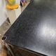Table bureau USM Haller – plateau plaqué chêne noir