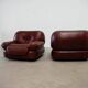 Set of two leather Sapporo lounge chairs by Mobil Girgi
