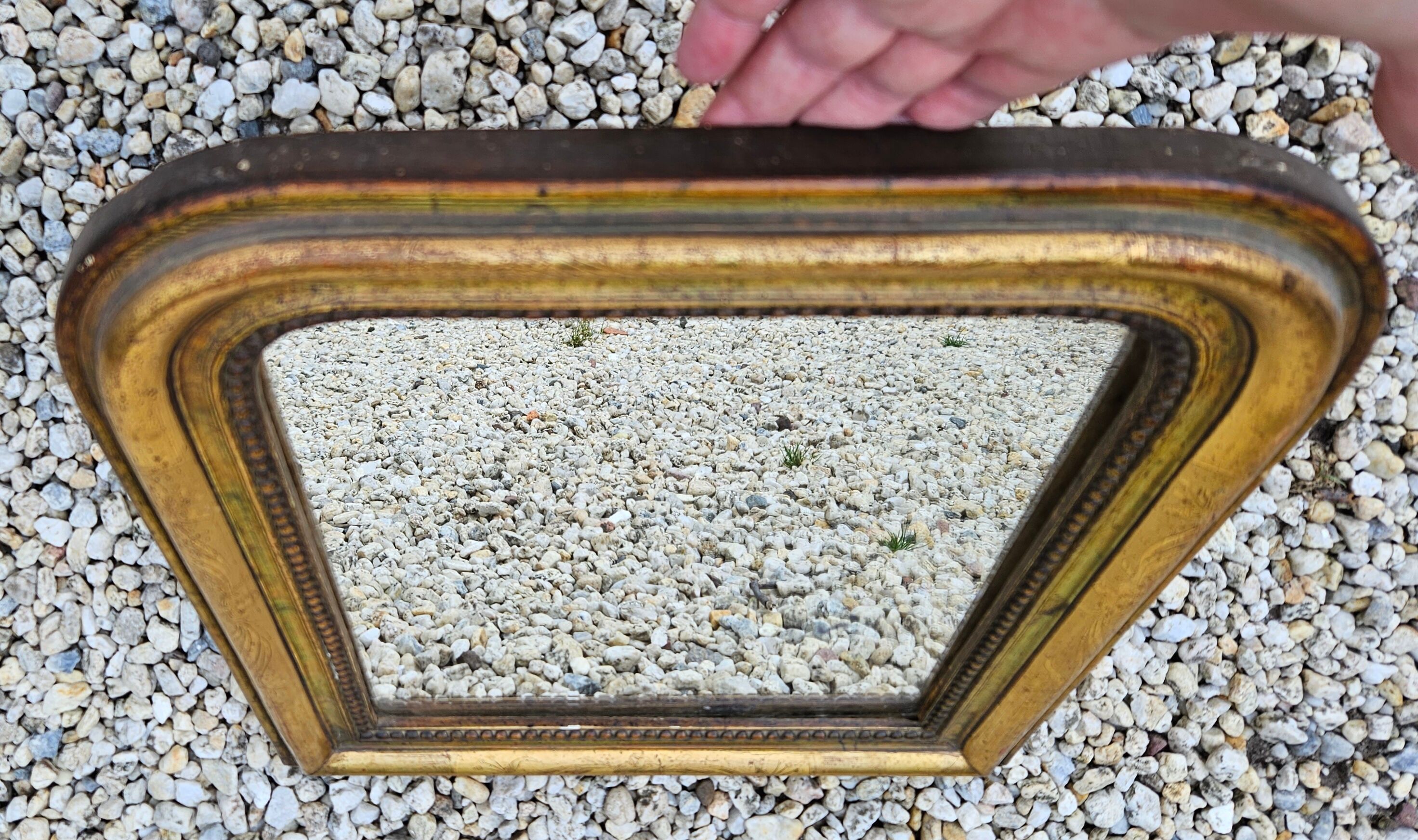 19th century mirror 37x45cm
