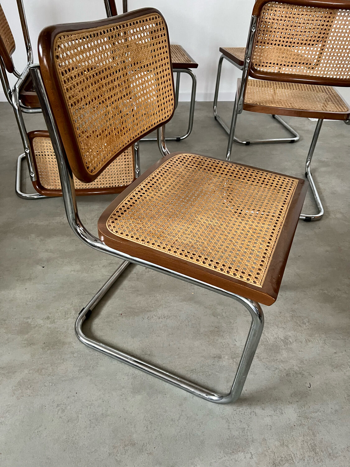 Lot de 6 chaises Cesca B32 Marcel Breuer, 1970