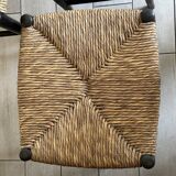 Vintage straw nesting stools, 60s design