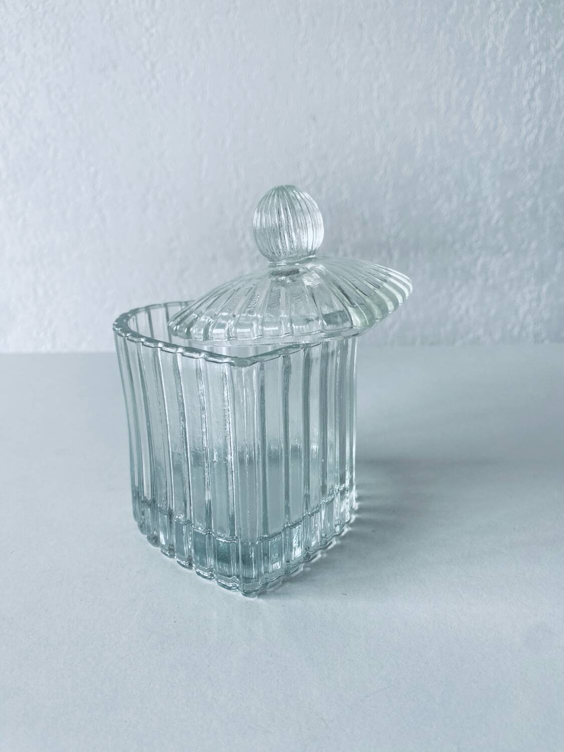 Glass heart candy box