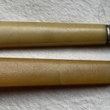 Service de 12 couteaux à dessert (ou fromage) corne et argent