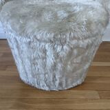 Fauteuil moumoute beige