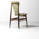 Eclectic scandinavian floating dining chairs in floral upholstery, 1960s