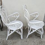 Peacock rattan armchairs