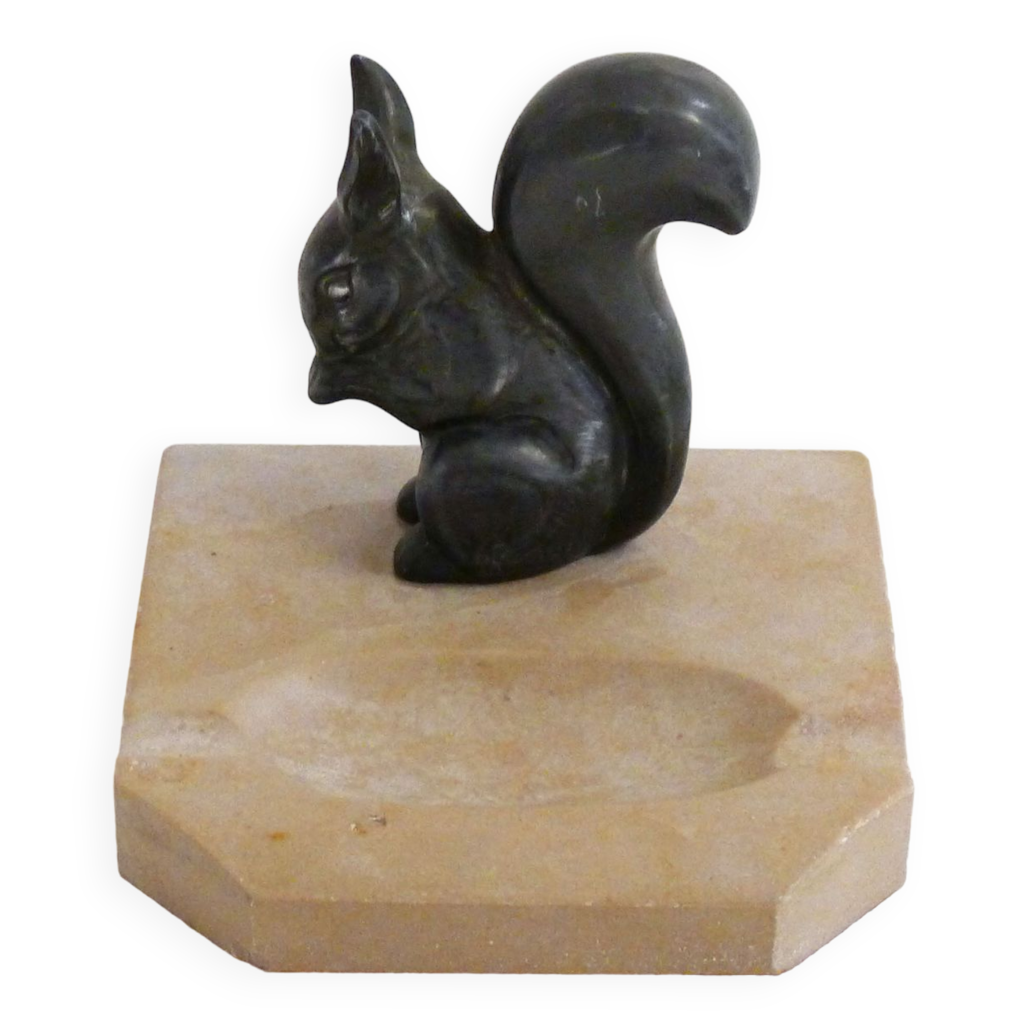 Art deco squirrel ashtray