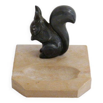 Art deco squirrel ashtray