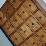 Large German Pine Industrial Apothecary / Shop Cabinet, 1950s