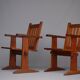 Set of four pine Scandinavian armchairs 1930