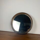Round Smoked Plexiglas Mirror – GILAC n°1813 – Vintage 1970s