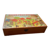 Old wooden game box, vintage