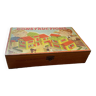 Old wooden game box, vintage