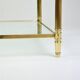 Vintage Coffee Table in Massive Brass and 70s Glass