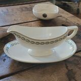 Sarreguemines iron clay sauceboat