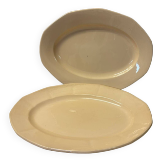 Set of 2 Digoin Sarreguemines serving dishes