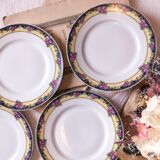 Set of 6 porcelain dessert plates