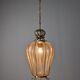 Barovier & Toso Murano blown glass lantern with 24k gold and brass, 1960s