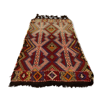 Small Vintage Turkish Kilim Rug 107x67 cm Wool Kelim