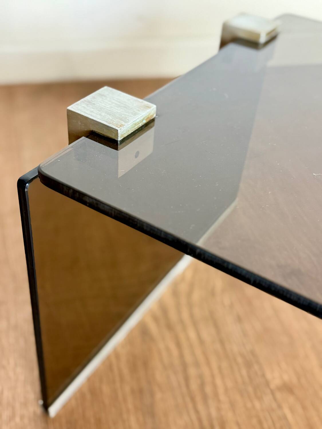 Glass coffee table from the 70s