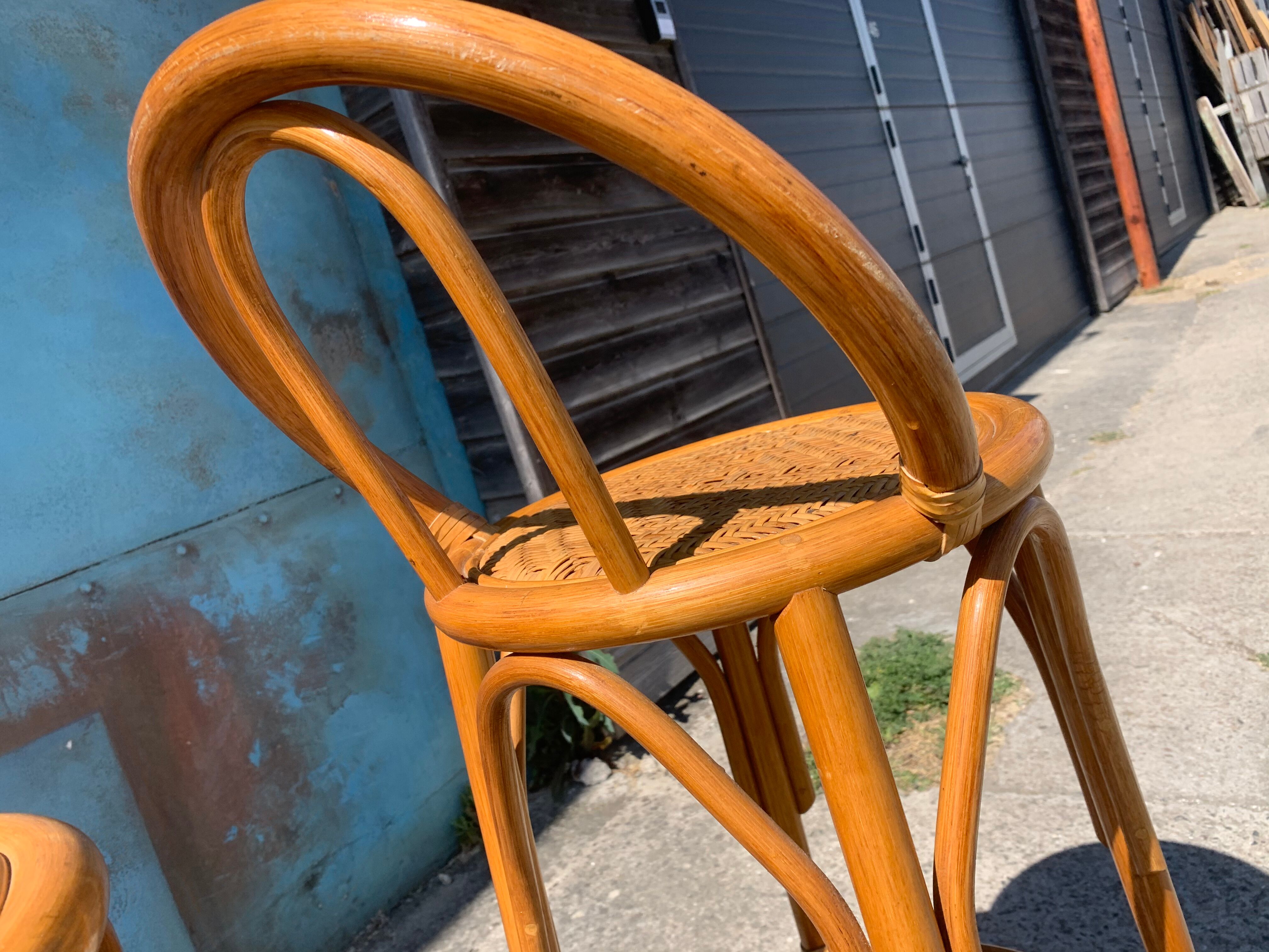 Rattan bar stools