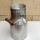 Ancien pot à lait aluminium poignée bois e.l.r alu