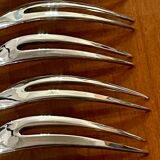 Christofle 12 snail forks, shellfish Fidelio baguette model very good condition