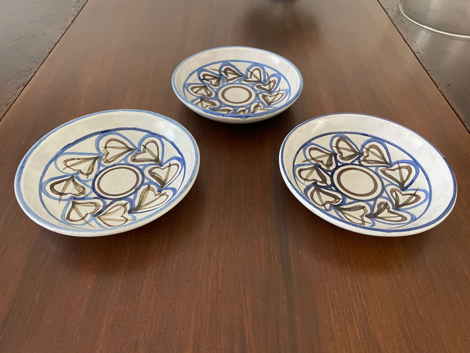 Trio d’assiettes Vallauris 1960 Olivier Roy