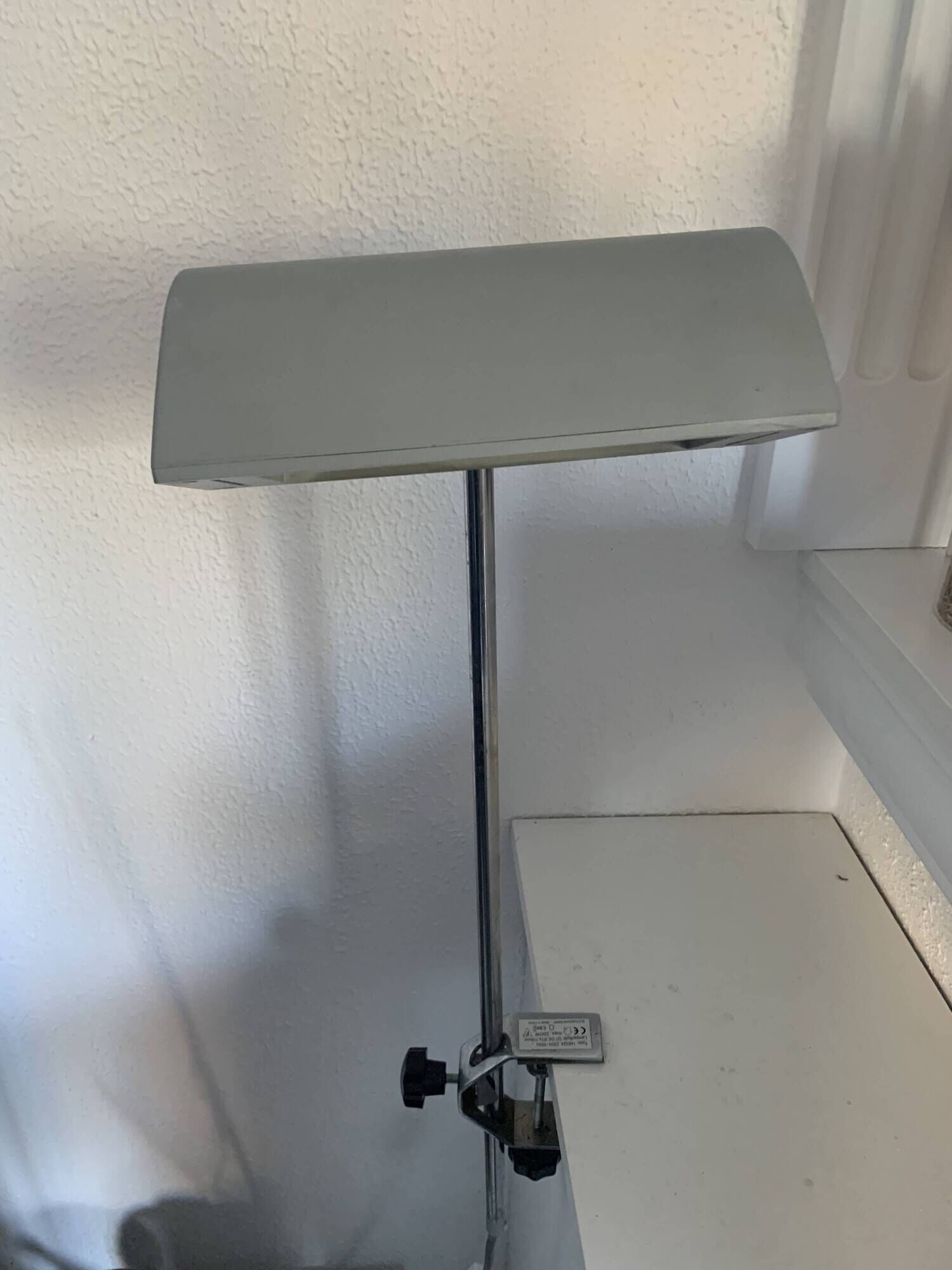 Vintage 1980 medical lamp in grey cement and chrome - 50 cm