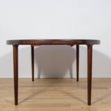 Mid-Century Round Rosewood Extendable Dining Table, Denmark, 1960s