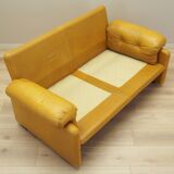 Yellow leather sofa, Italian design, 1960s, manufacturer: B&B Italia, design