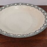 Plat creux terre de fer ec Salins, guirlandes Louis XVI