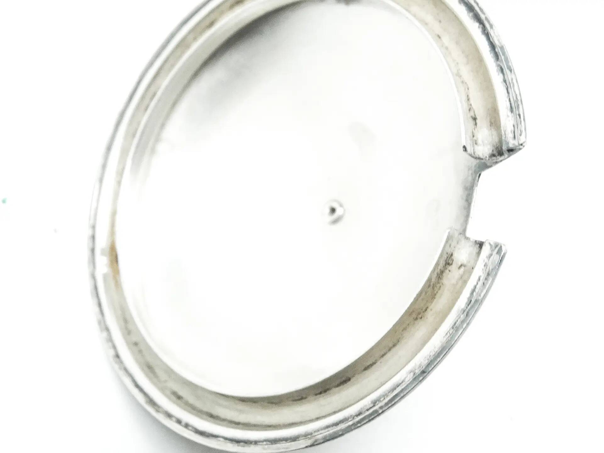 Postmodernist sugar bowl, silver-plated brass, Poland, 1950s
